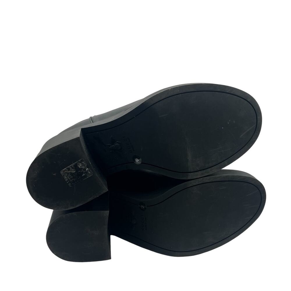 Gucci Logo Leather Platform Ankle Boots Black 40‎ - Picture 16 of 16